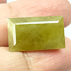 Natural Green Yellow Sphene 22.19 Ct. Baguette Shape 20 x 11.7 Mm Gemstone From Madagascar