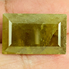 Natural Green Yellow Sphene 18.59 Ct. Baguette Shape Gemstone From Madagascar