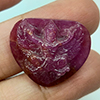 Natural Guarantee Pink Red Ruby 35.18 Ct. Happy Garuda Carving Cut 23 x 20 Mm Gemstone Madagascar