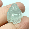 Certified Natural Blue Aquamarine 18.68 Ct. Happy Buddha Carving Cut 17.81 x 17.69 Mm Gemstone
