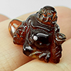 Natural Orange Spessartine Garnet 16.15 Ct.Happy Buddha Carving 17.5 x 15.5 Mm Gemstone From Namibia