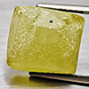 Natural Yellow Green Sphene 11.14 Ct. Rough Baguette Shape 11.5 x 10.2 Mm Gems
