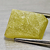 Natural Yellow Green Sphene 13.36 Ct. Rough Baguette Shape 14 x 10.3 Mm Gemstone
