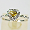 Natural Diamond 0.34 Ct. 18K White Gold Ring Size 6.5 And White Diamond 26 Pcs