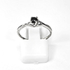 925 Sterling Silver Ring Jewelry 1.00 G. With Natural Diamond 0.18 Ct. Size 6