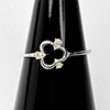 925 Sterling Silver Ring Jewelry 0.92 G. With Natural Diamond 0.07 Ct. Size 7