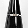 925 Sterling Silver Ring Jewelry 0.85 G. With Natural Diamond 0.10 Ct. Size 6