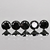 Natural Black Loose Diamond 0.89 Ct. 5 Pcs Round Diamond Cut 3.4 Mm