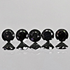 Natural Black Loose Diamond 0.93 Ct. 5 Pcs Round Diamond Cut 3.4 Mm