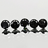 Natural Black Loose Diamond 1.08 Ct. 5 Pcs Round Diamond Cut 3.6 Mm
