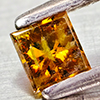 Natural Red Yellow Loose Diamond 0.24 Ct. Square Princess Cut 3.5 Mm