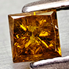 Natural Red Sugar Loose Diamond 0.28 Ct. Square Princess Cut From Belgium