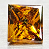 Natural Red Yellow Loose Diamond 0.31 Ct. Square Princess Cut From Belgium