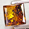 Natural Red Yellow Loose Diamond 0.37 Ct. Square Princess Cut 3.6 Mm