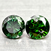 Natural Green Loose Diamond 0.43 Ct. 2 Pcs Round Diamond Cut 3.8 Mm