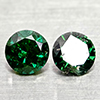 Natural Green Loose Diamond 0.47 Ct. 2 Pcs Round Diamond Cut 3.9 Mm