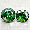 Natural Green Loose Diamond 0.39 Ct. 2 Pcs Round Diamond Cut 4 Mm