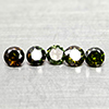 Natural Green Loose Diamond 0.33 Ct. 5 Pcs Round Diamond Cut 2.5 Mm