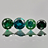 Natural Blue Loose Diamond 0.49 Ct. 4 Pcs Round Diamond Cut 3.3 Mm