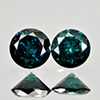 Natural Blue Loose Diamond 0.26 Ct. 2 Pcs Round Diamond Cut 2.8 Mm