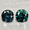 Natural Blue Loose Diamond 0.18 Ct. 2 Pcs Round Diamond Cut 2.8 Mm From Belgium