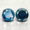 Natural Blue Loose Diamond 0.23 Ct. 2 Pcs Round Diamond Cut 2.8 Mm From Belgium