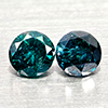 Natural Blue Loose Diamond 0.22 Ct. 2 Pcs Round Diamond Cut 2.9 Mm From Belgium