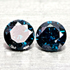 Natural Blue Loose Diamond 0.15 Ct. 2 Pcs Round Diamond Cut 2.7 Mm From Belgium