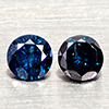 Natural Blue Loose Diamond 0.17 Ct. 2 Pcs Round Diamond Cut 2.7 Mm From Belgium