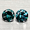 Natural Blue Loose Diamond 0.16 Ct. 2 Pcs Round Diamond Cut 2.7 Mm From