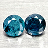 Natural Blue Loose Diamond 0.20 Ct. 2 Pcs Round Diamond Cut 2.7 Mm From Belgium