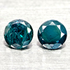 Natural Blue Loose Diamond 0.15 Ct. 2 Pcs Round Diamond Cut 2.8 Mm From Belgium