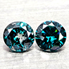 Natural Blue Loose Diamond 0.19 Ct. 2 Pcs Round Diamond Cut 2.8 Mm From Belgium