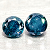 Natural Blue Loose Diamond 0.22 Ct. 2 Pcs Round Diamond Cut 2.8 Mm From Belgium