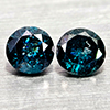 Natural Blue Loose Diamond 0.19 Ct. 2 Pcs Round Diamond Cut 2.8 Mm From Belgium