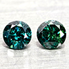 Natural Blue Loose Diamond 0.18 Ct. 2 Pcs Round Diamond Cut 2.7 Mm From Belgium