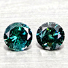 Natural Blue Loose Diamond 0.18 Ct. 2 Pcs Round Diamond Cut 2.8 Mm From Belgium