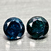 Natural Blue Loose Diamond 0.22 Ct. 2 Pcs Round Diamond Cut 2.8 Mm From Belgium
