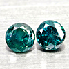 Natural Blue Loose Diamond 0.19 Ct. 2 Pcs Round Diamond Cut 2.8 Mm From Belgium
