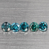 Natural Blue Loose Diamond 0.45 Ct. 5 Pcs Round Diamond Cut 2.8 Mm