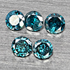 Natural Blue Loose Diamond 0.45 Ct. 5 Pcs Round Diamond Cut 2.8 Mm