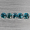 Natural Blue Loose Diamond 0.45 Ct. 5 Pcs Round Diamond Cut 2.8 Mm