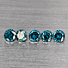 Natural Blue Loose Diamond 0.45 Ct. 5 Pcs Round Diamond Cut 2.8 Mm