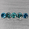 Natural Blue Loose Diamond 0.45 Ct. 5 Pcs Round Diamond Cut 2.8 Mm
