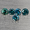 Natural Blue Loose Diamond 0.45 Ct. 5 Pcs Round Diamond Cut 2.8 Mm