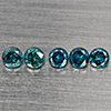 Natural Blue Loose Diamond 0.45 Ct. 5 Pcs Round Diamond Cut 2.8 Mm