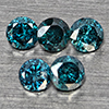 Natural Blue Loose Diamond 0.45 Ct. 5 Pcs Round Diamond Cut 2.8 Mm