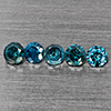 Natural Blue Loose Diamond 0.45 Ct. 5 Pcs Round Diamond Cut 2.8 Mm