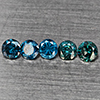 Natural Blue Loose Diamond 0.45 Ct. 5 Pcs Round Diamond Cut 2.8 Mm