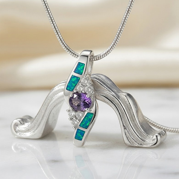 925 Sterling Silver Jewelry Earrings 6.69 G. with Multi Color Blue Created Opal & Created Amethyst